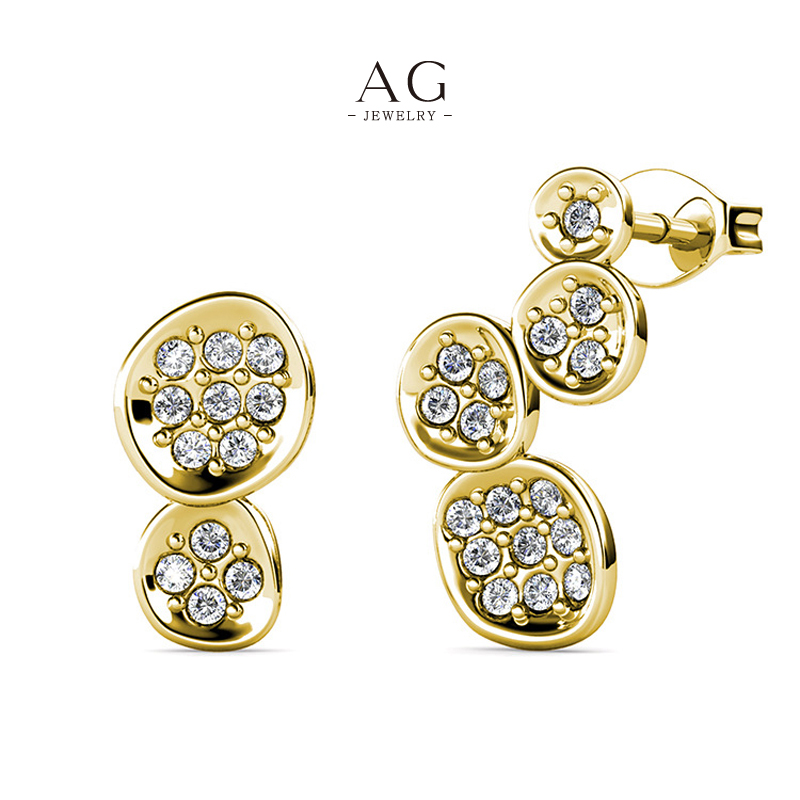 AG Hypoallergenic Zirconia Earrings Sensitive Ears Safe AG JEWELRY AGDES0586