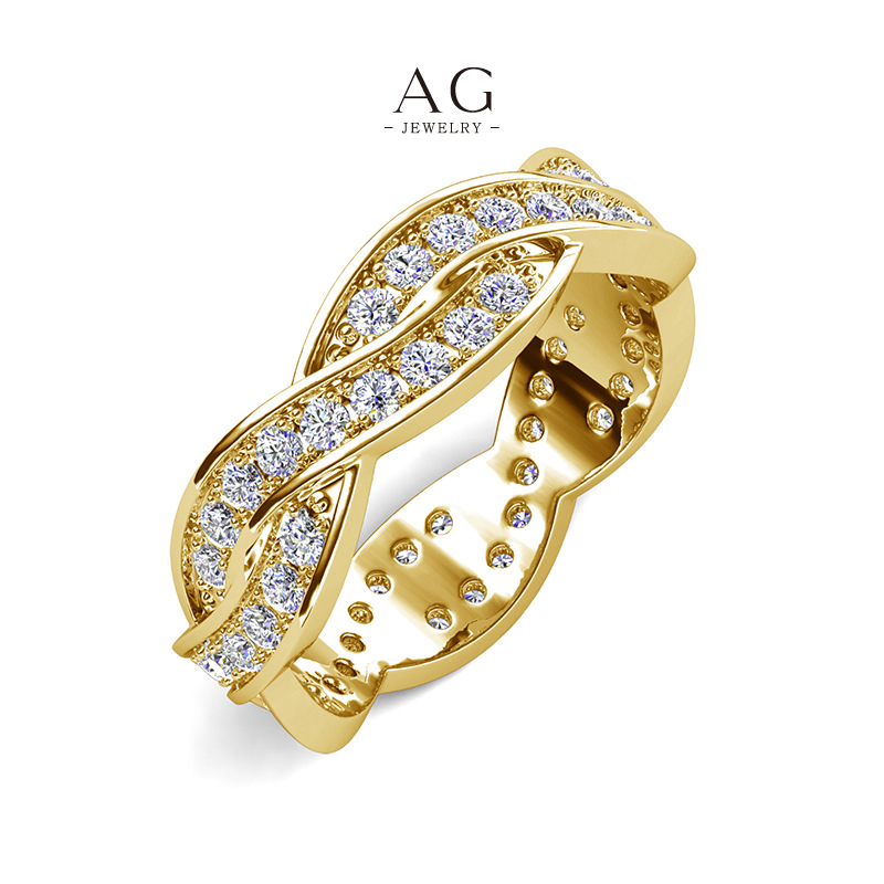 AG Crystal Solitaire Ring Engagement Jewelry B2B Supplier AGDR0144
