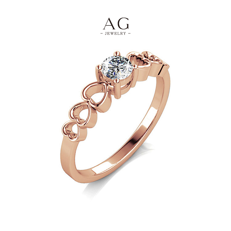 AG Vintage Style Zirconia Ring Antique Design Collection AGDRS0166