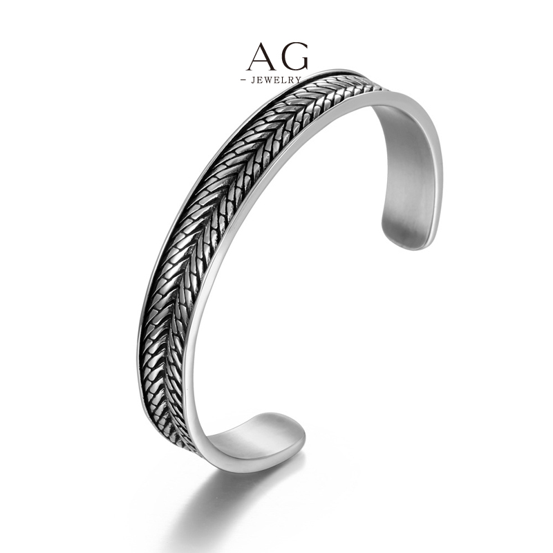 AG Men&lsquo;s Stainless Steel Cuff Bracelet Low Price Bulk Order Supplier AGCZ056