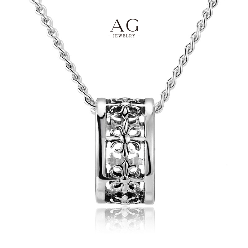 AG Men&lsquo;s Stainless Steel Engraved Ring Pendant Necklace Low Price Direct Factory Supplier AGD5208