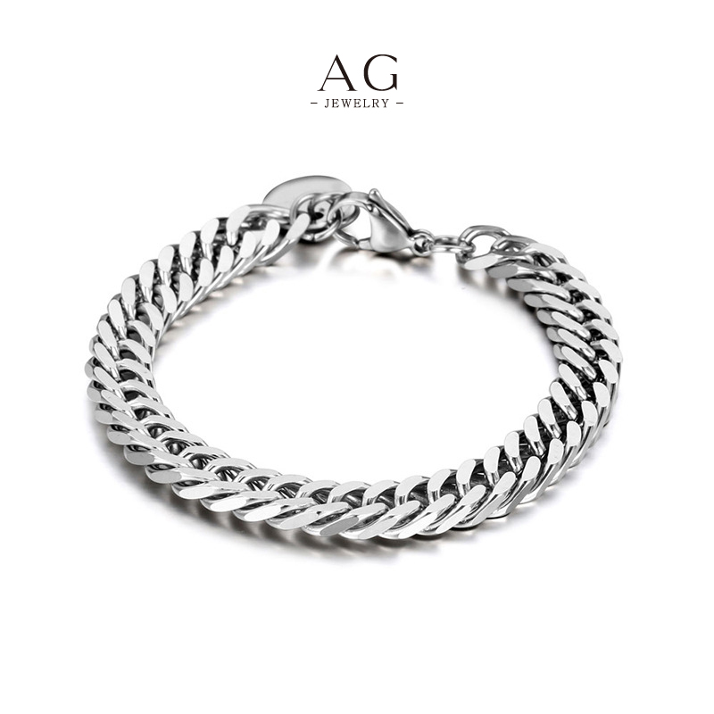 AG Men's Stainless Steel Chain Bracelet Factory Price Small MOQ Supplier AGYL139