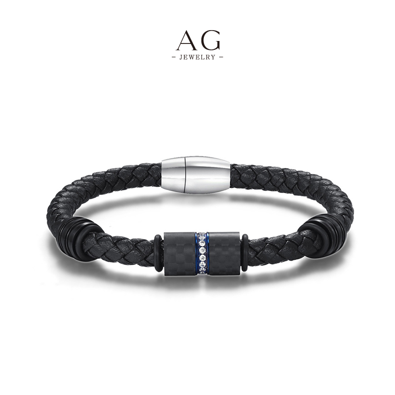 AG Men&lsquo;s Stainless Steel Paracord Bracelet Trade Price Jewelry Manufacturer AGSL005