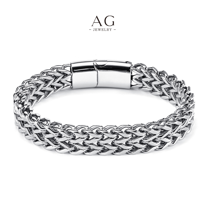 AG Men's Stainless Steel Link Bracelet Low Price Bulk Order Manufacturer AGSL030