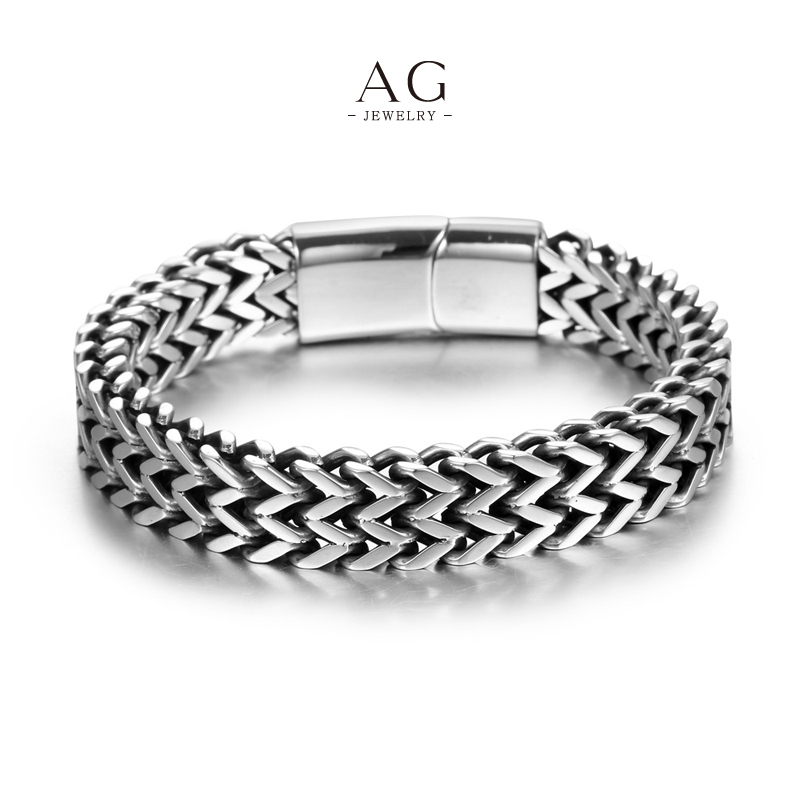AG Men's Stainless Steel Bracelet Direct Factory Price OEM Service AG JEWELRY AGCE603
