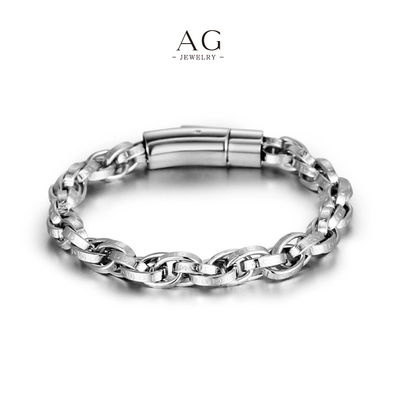 AG Men's Stainless Steel Wrist Jewelry OEM Manufacturer BSCI Certified AGCE611