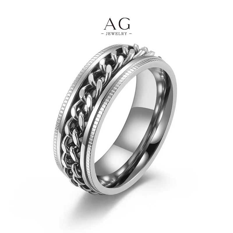 AG Men&rsquo;s Metal Band Ring Essential Collection Private Label AG JEWELRY AGJZ024