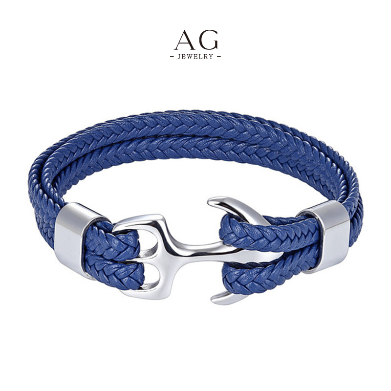 AG Men&lsquo;s Assorted Color PU Cord Bracelet Promotional Item Line Wholesale Supplier AG111