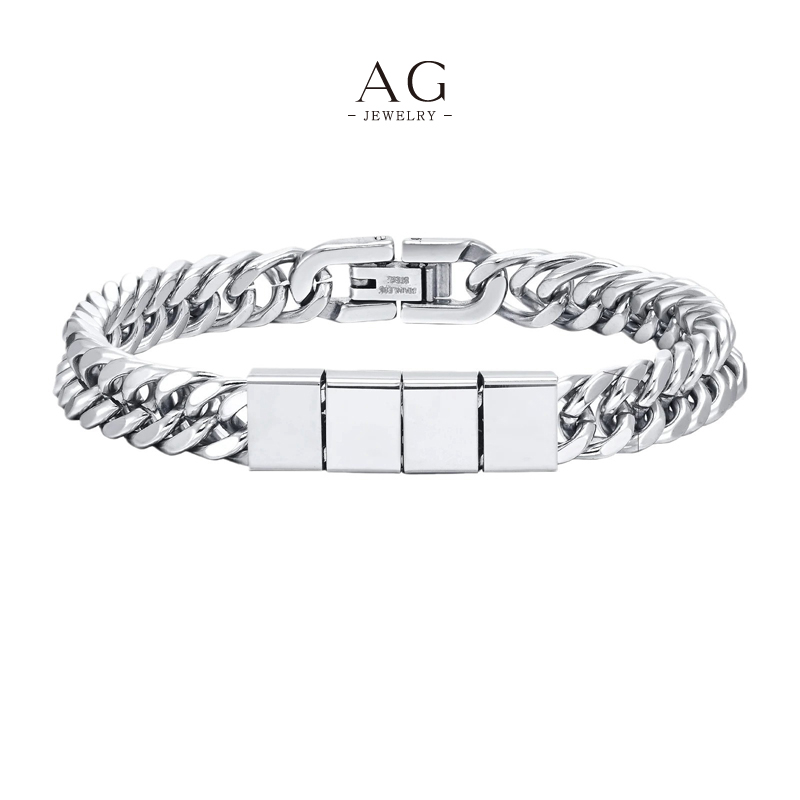 AG Men&lsquo;s Metal Chain Wristband Retail Ready Collection AGH7343