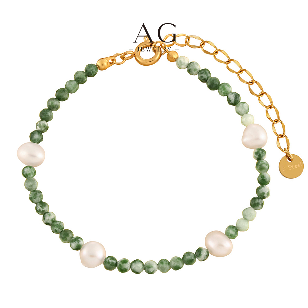 AG Raw Crystal Chip Bracelet Minimalist Earthy Jewelry Line OEM Manufacturer AG0115 