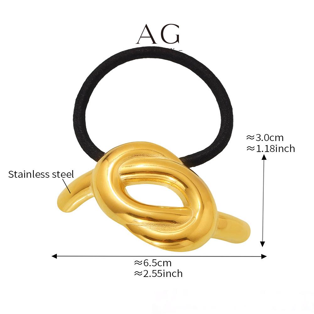 AG Stainless Steel Knotted Hair Tie Minimalist Design Bulk Order Supplier AGE608