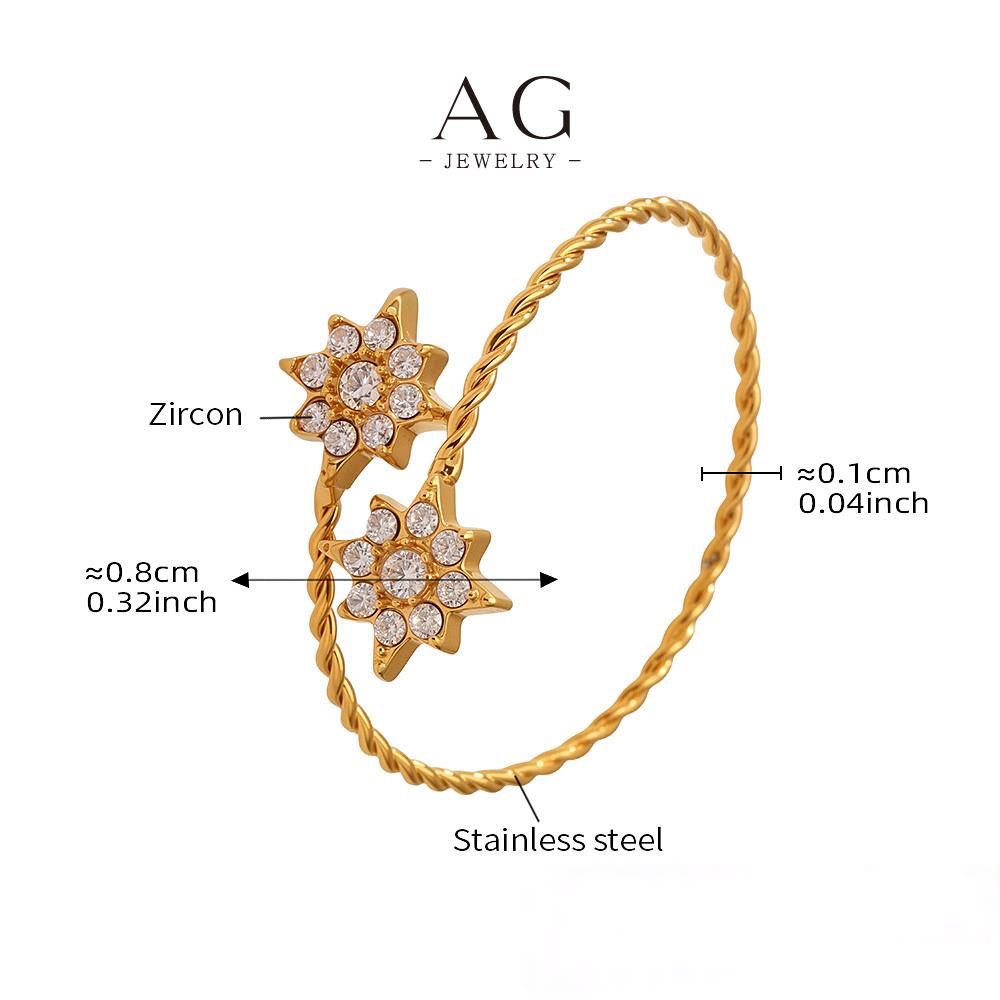 AG Stainless Steel Star Design Ring Bulk Order Supplier Worldwide Shipping AGA764