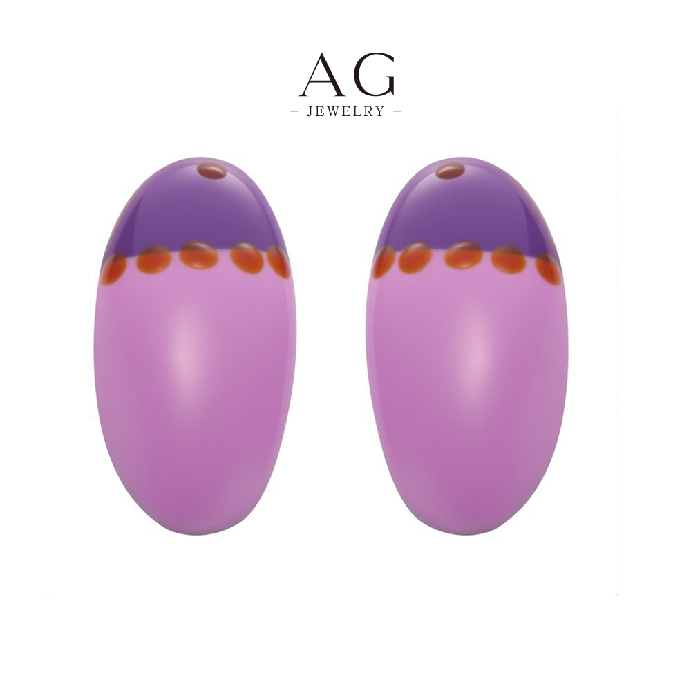 AG Stainless Steel Colorful Resin Earrings Artistic Handmade Jewelry AG JEWELRY AGF361