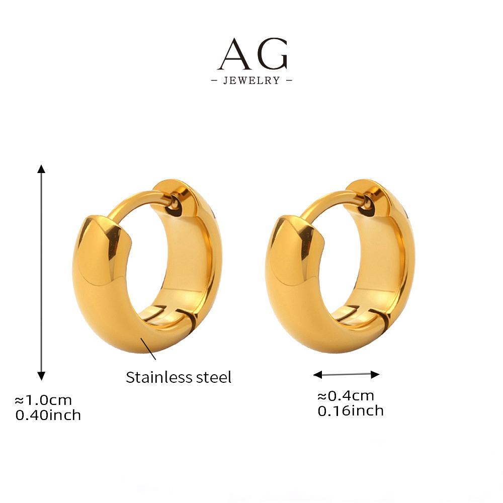 AG Stainless Steel Clip On Earrings For Non Pierced Ears Hypoallergenic Comfort Fit AGF1015