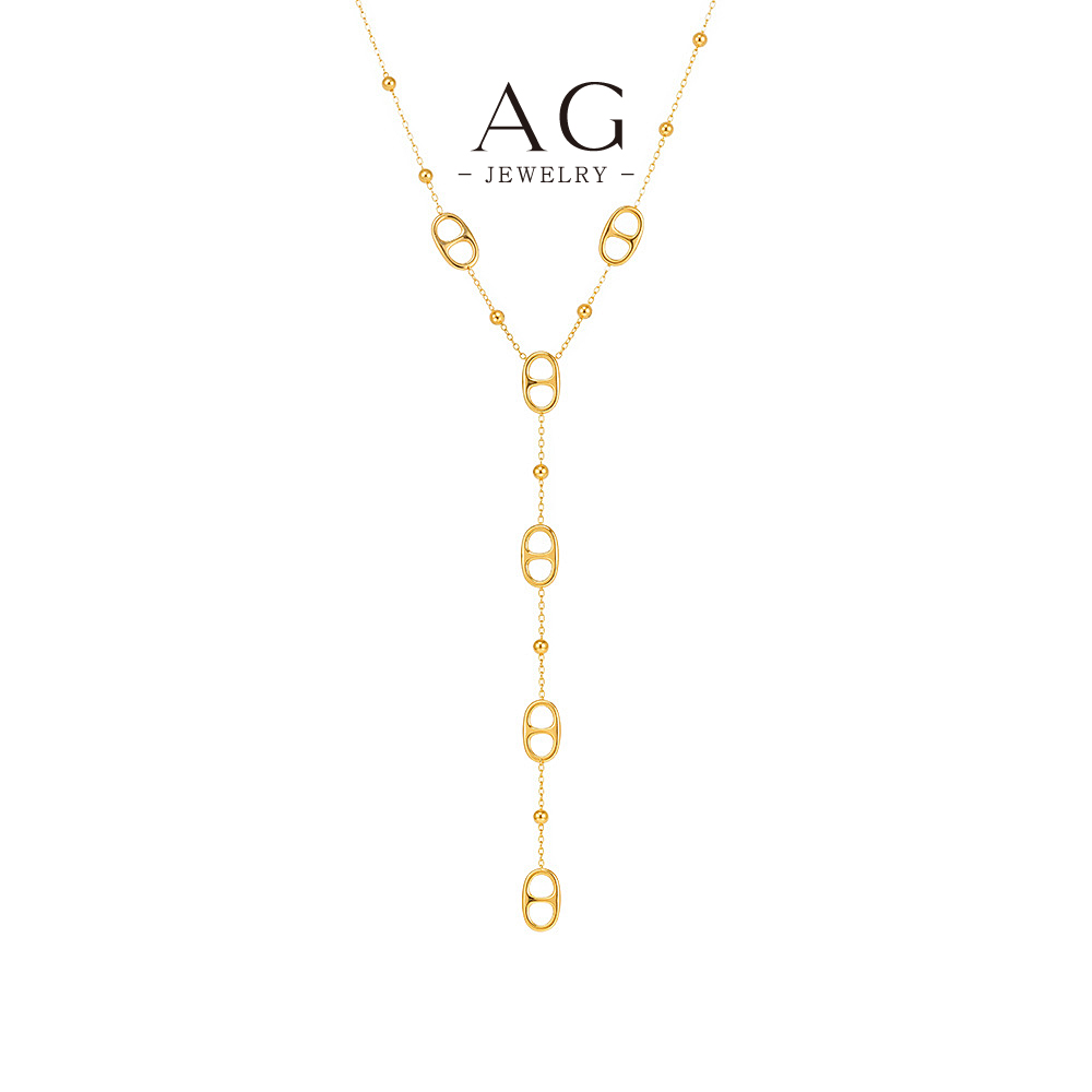 AG Couture Inspired Necklace Stainless Steel Runway Style Jewelry AGP1309