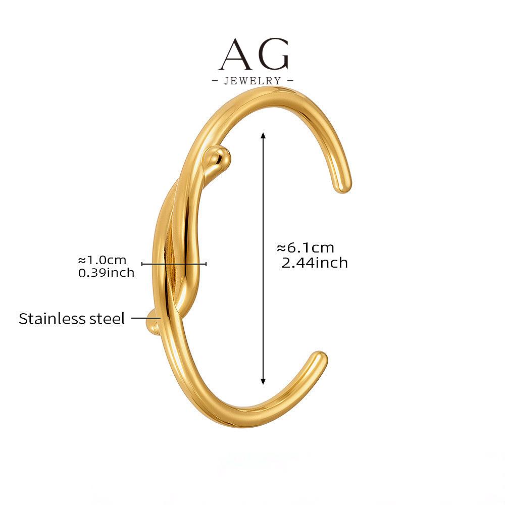 AG Stainless Steel Knot Design Bangle Nautical Inspired Jewelry AGZ460