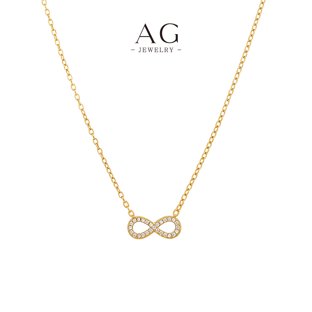 AG Infinity Symbol Necklace Stainless Steel Eternal Love Jewelry AGP1296