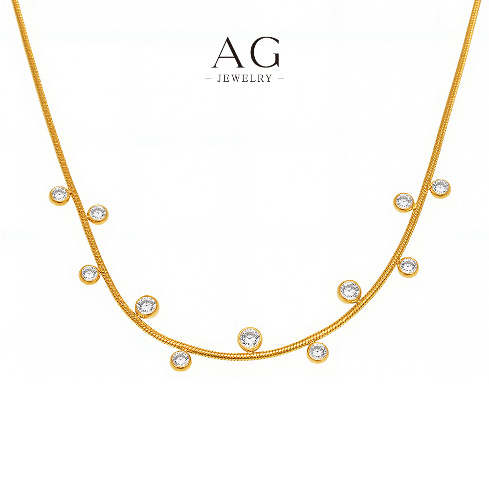 AG Bridal Wedding Stainless Steel Pearl Necklace Gift For Bride AGP585
