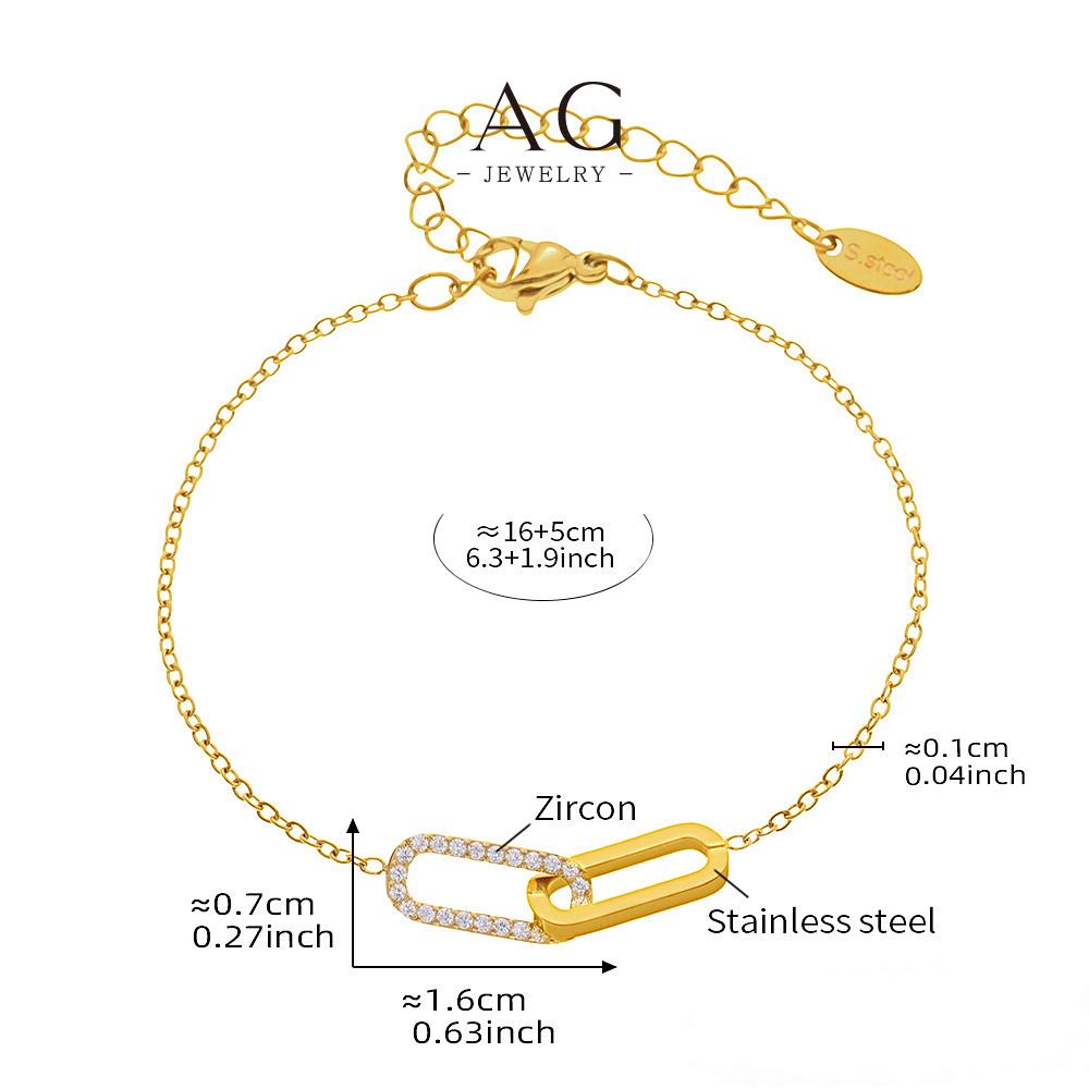 AG Double Oval Heart Shape Jewelry Set Necklace Bracelet Earrings Unique Love Design AGTXE238 