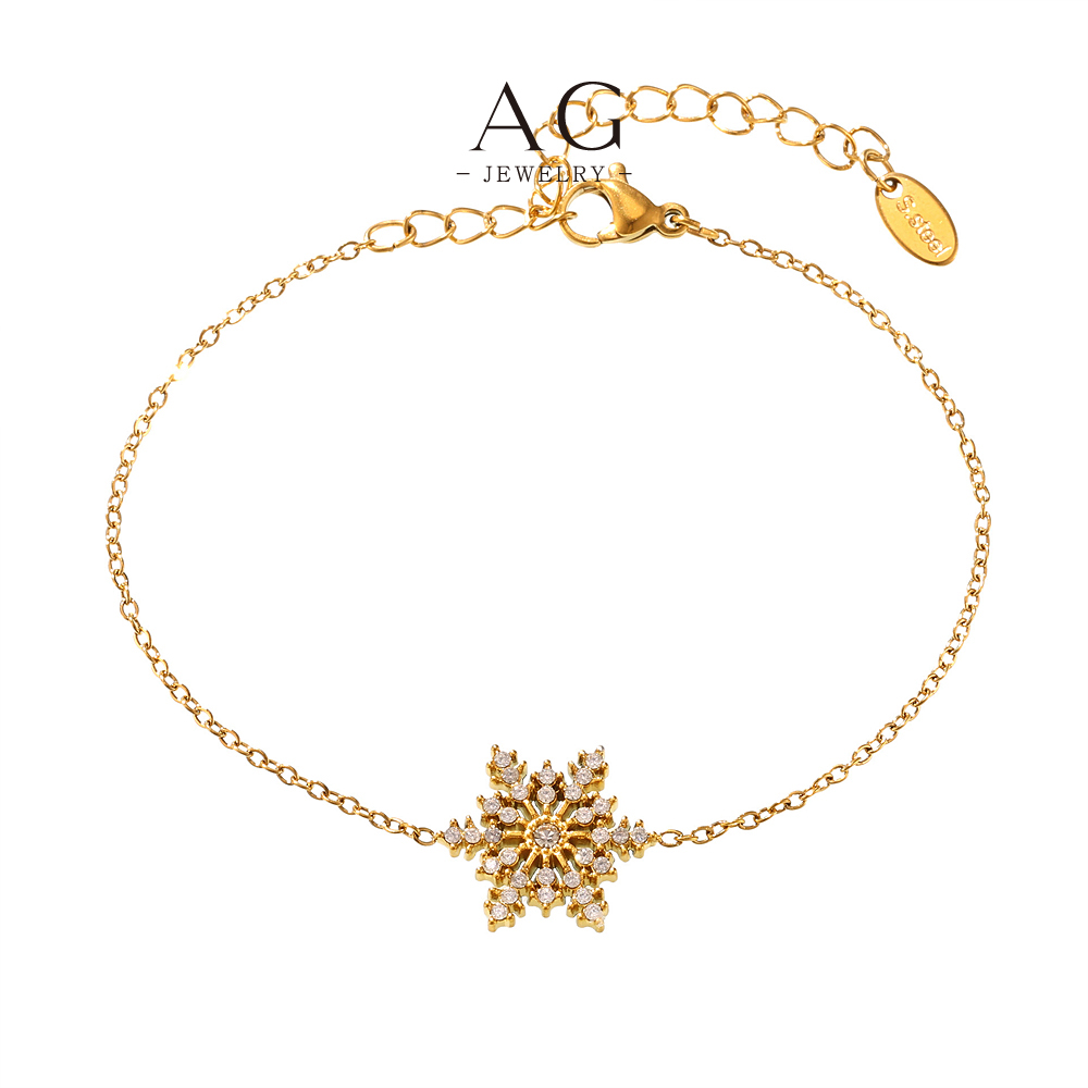 AG Snowflake Crystal Jewelry Set Icy Winter Holiday Collection AGTXE219