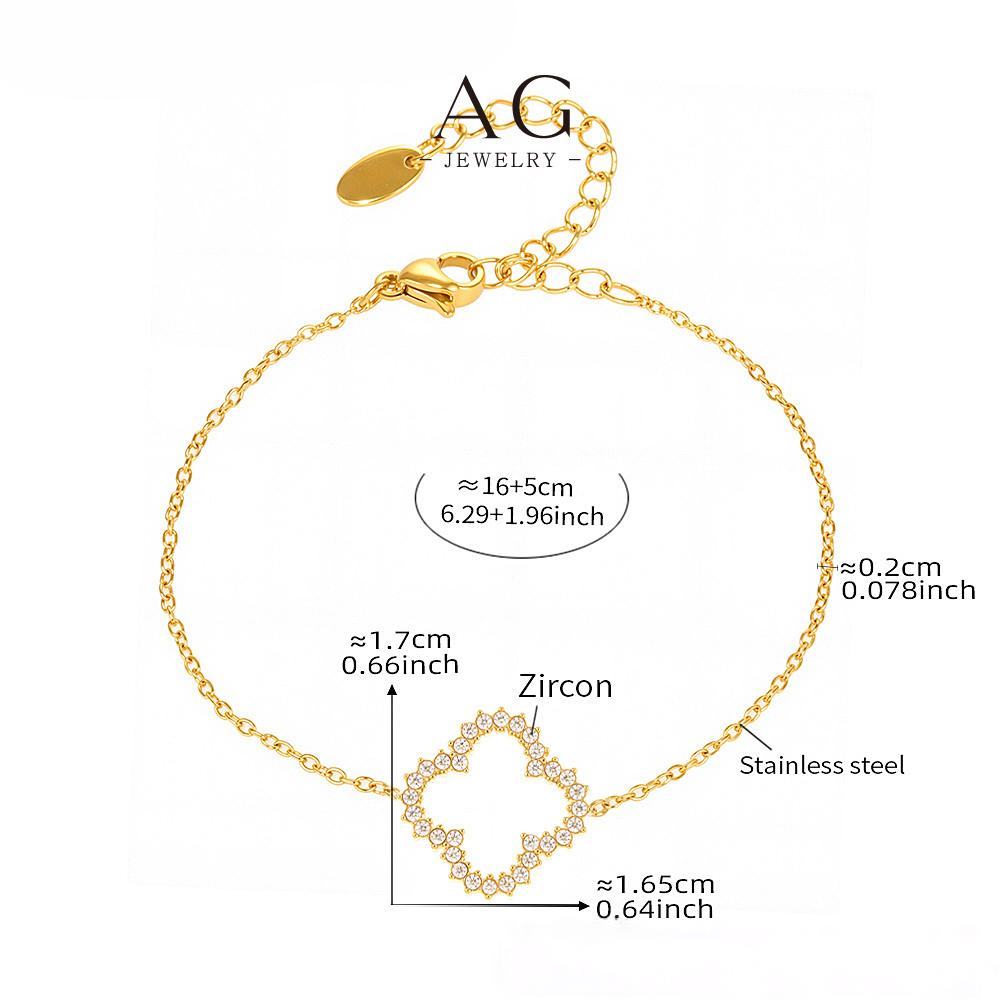 AG Four Leaf Clover Jewelry Set Lucky Charm Green Theme Collection AGTXE305