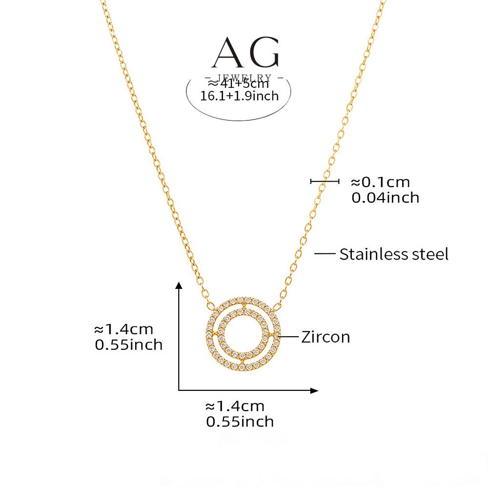 AG Circle Design Jewelry Set Round Shape Minimalist Style Collection AGTXP307