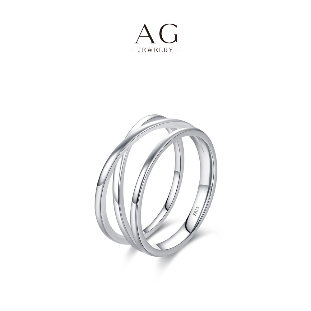 AG Multi Coil Ring Set 925 Sterling Silver Stackable Spiral Jewelry AGJ1457