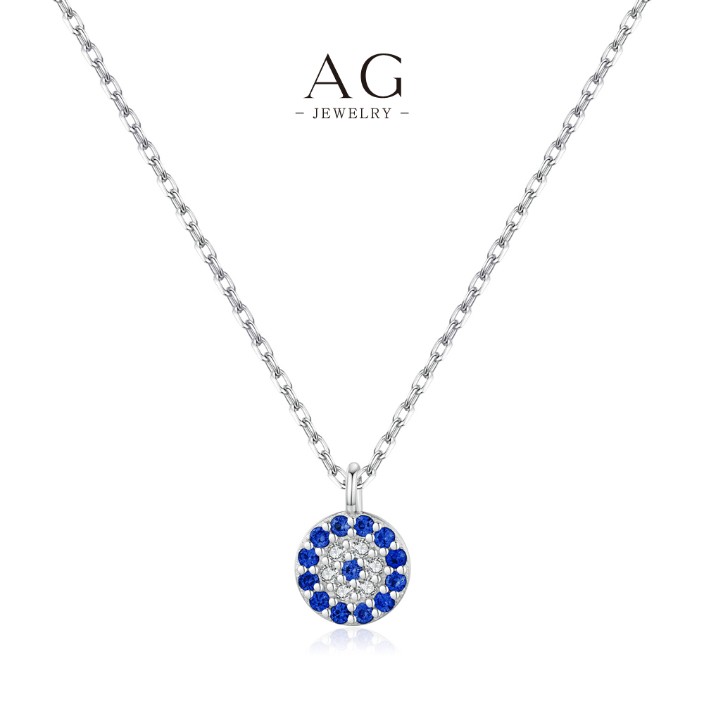 AG Evil Eye Protection Necklace 925 Sterling Silver Turkish Nazar Boncuj Gift AGD3908