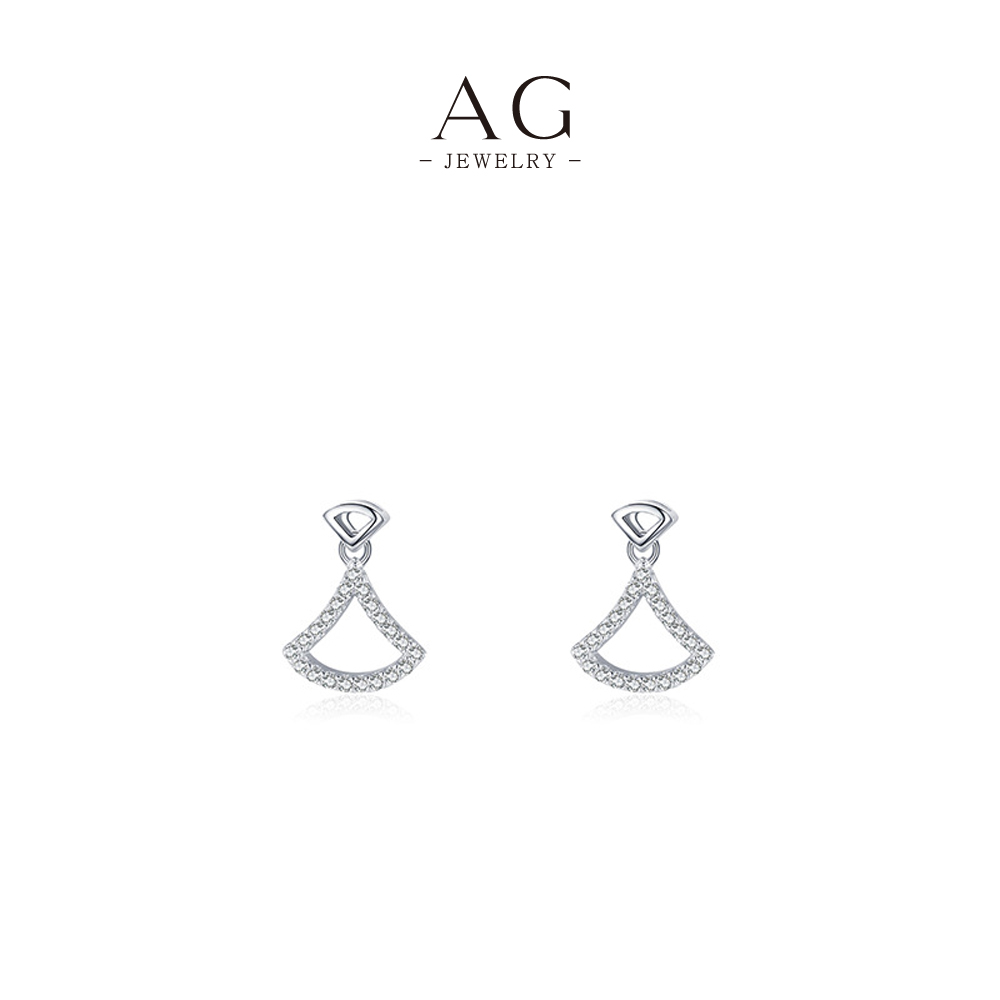 AG Mini Skirt Stud Earrings 925 Sterling Silver Whimsical Fashion Jewelry AGYGE2676
