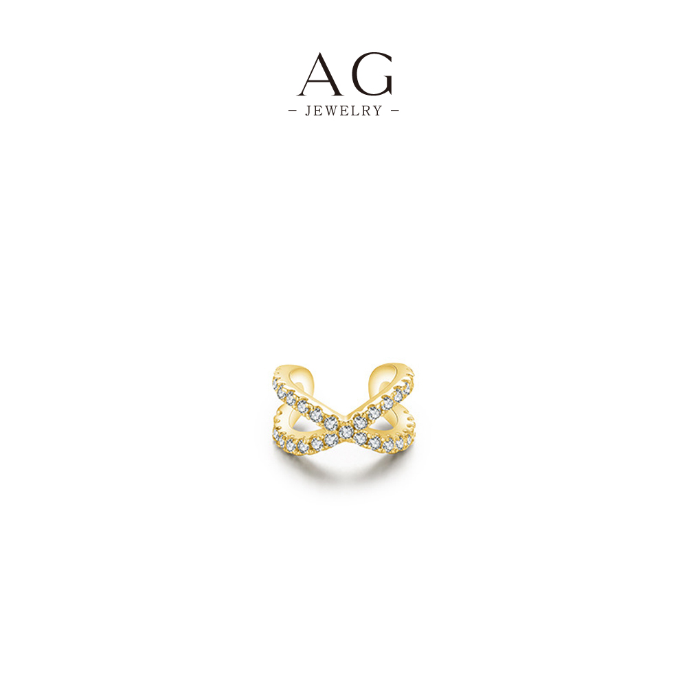 AG Ear Cuff Chain Jewelry 925 Sterling Silver Ear Climber AGRHE672