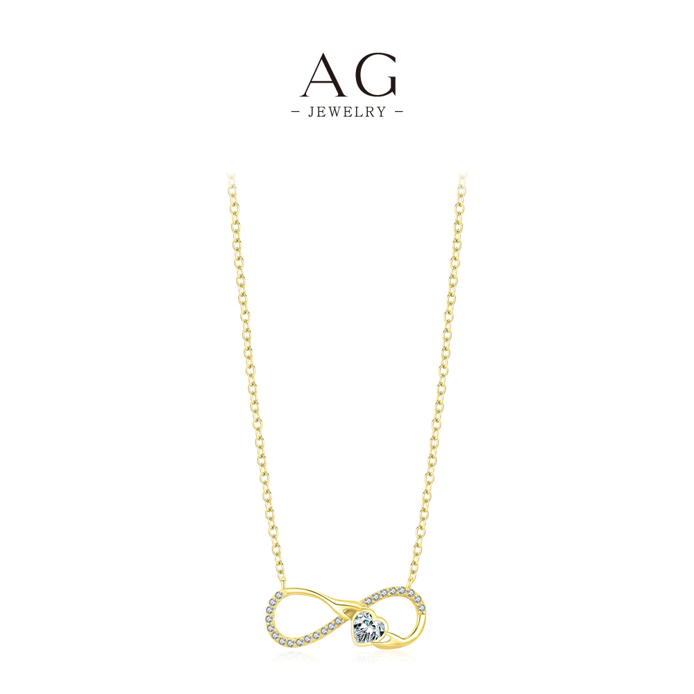 AG Infinity Pendant Necklace in 925 Sterling Silver  Eternal Love Gift AGRHN1489
