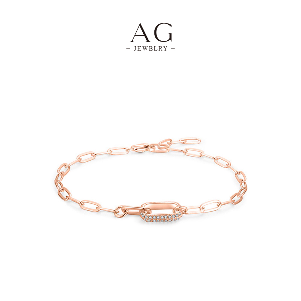 AG Geometric Cable Bracelet 925 Sterling Silver Best Selling Modern Jewelry AGRHB1063