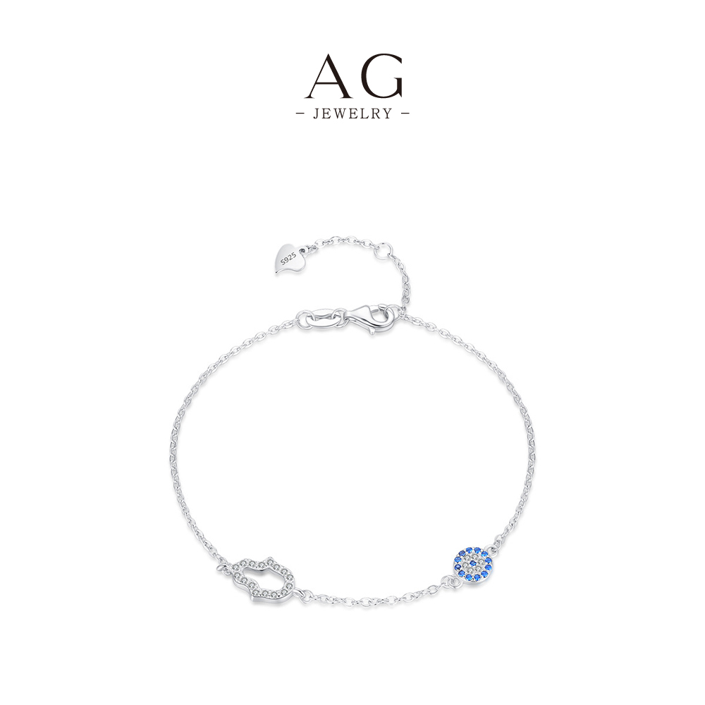 AG Evil Eye Bracelet 925 Sterling Silver Protective Talisman Jewelry AGRHB1399 