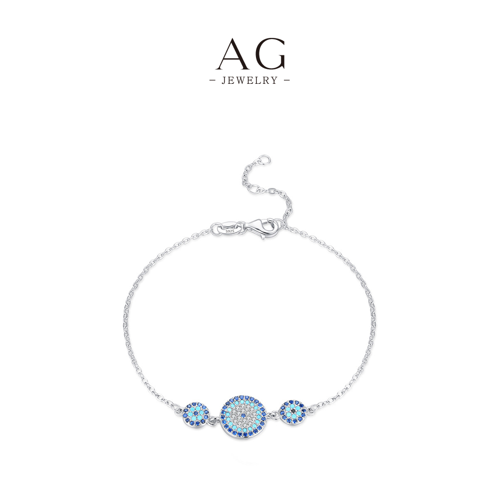 AG Evil Eye Bracelet 925 Sterling Silver Protective Talisman Jewelry AGRHB1398