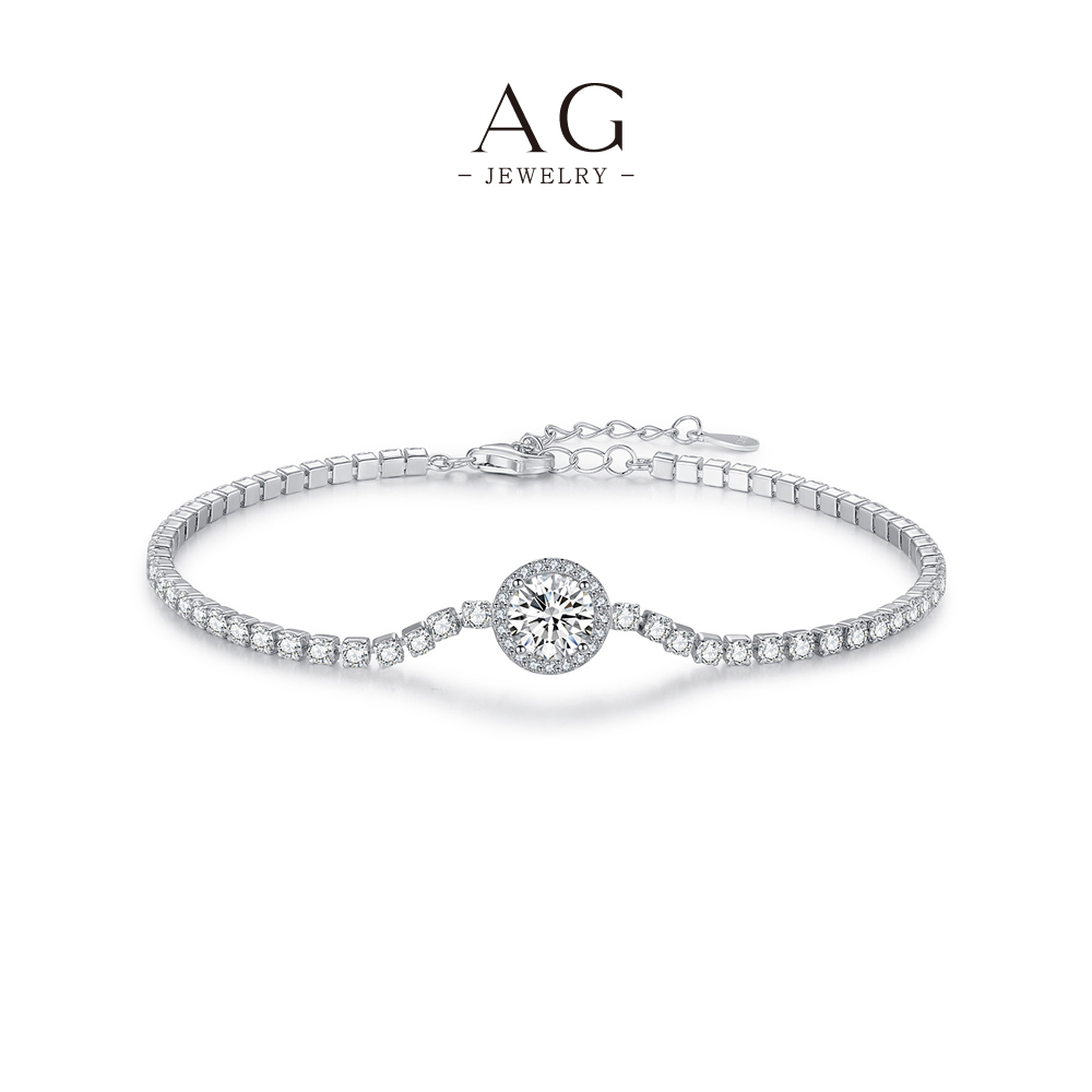 AG JEWELRY Classic Tennis Bracelet 925 Sterling Silver Best Selling Eternal Sparkle Jewelry AGRHB1684