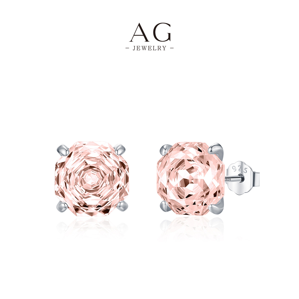 AG Multicolor Birthstone Zircon Stud Earrings 925 Sterling Silver Zodiac Jewelry Collection AGRHE1881