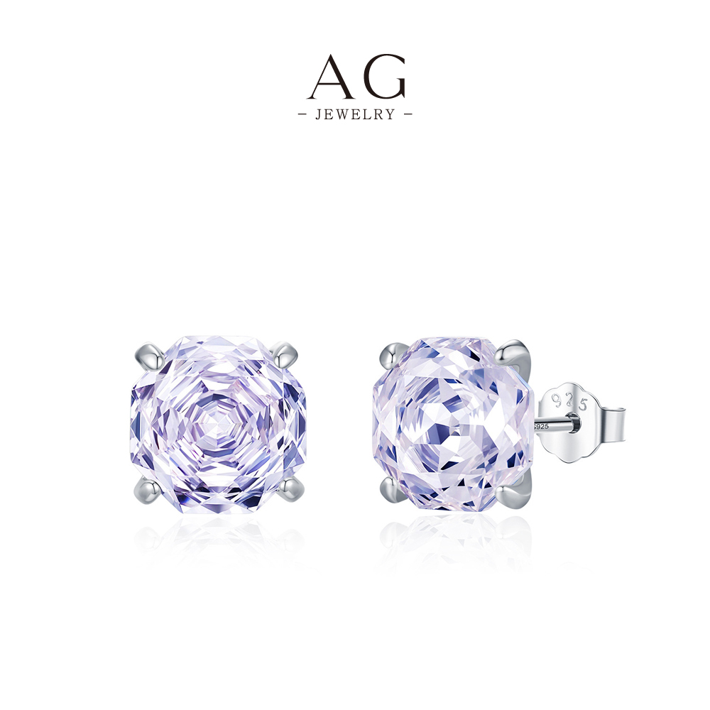 AG Multicolor Birthstone Zircon Stud Earrings 925 Sterling Silver Zodiac Jewelry Collection AGRHE1882