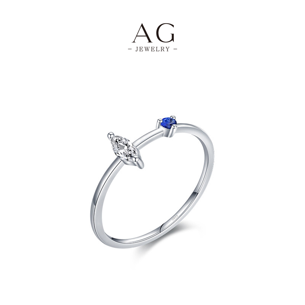 AG JEWELRY Crystal Halo Ring 925 Sterling Silver Evening Radiance Jewelry AGRHR907