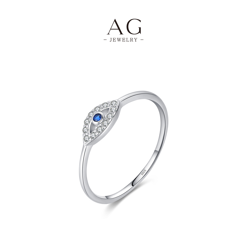 AG JEWELRY Evil Eye Ring 925 Sterling Silver Protective Talisman Jewelry AGRHR1391