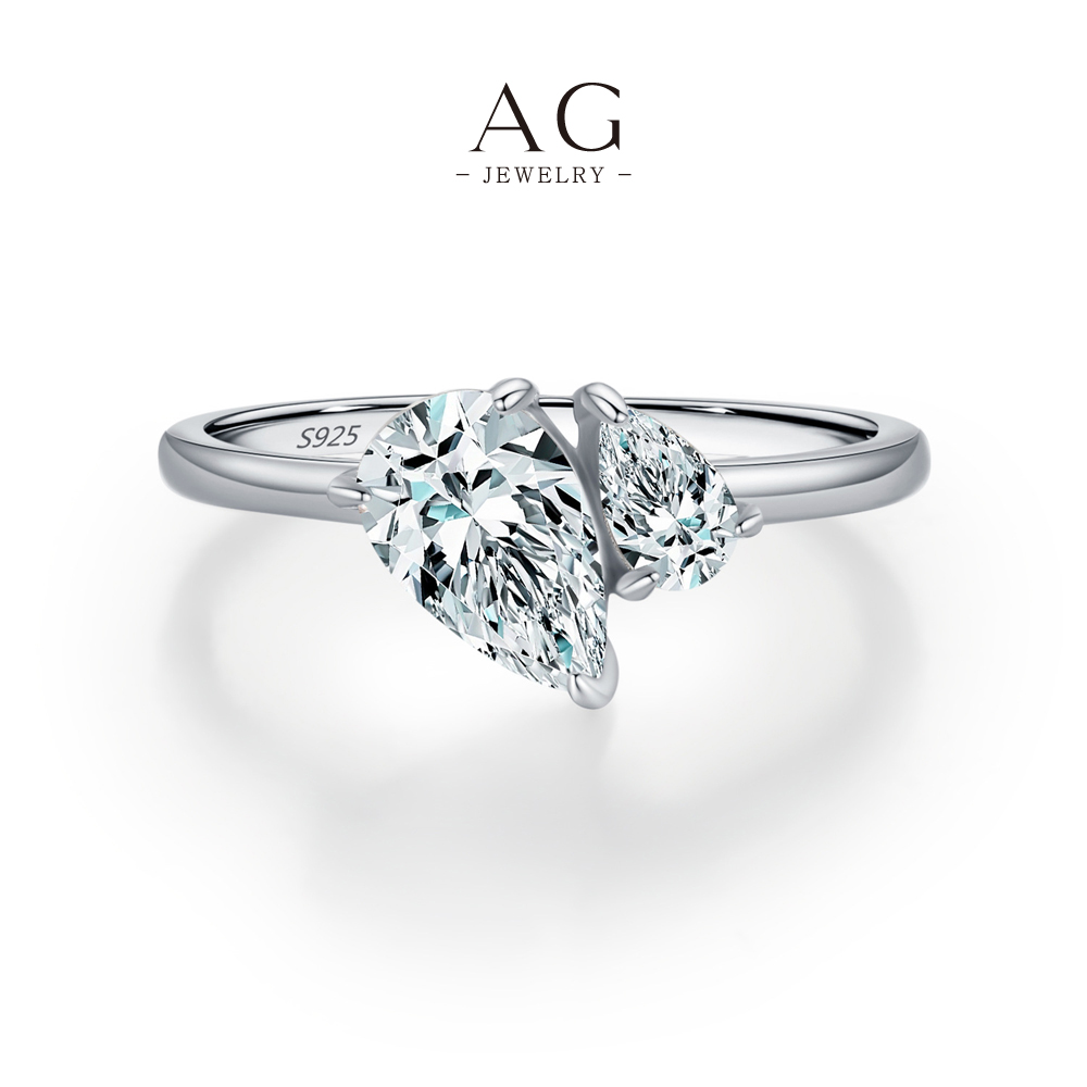 AG Celestial Dewdrop Ring 925 Sterling Silver Liquid Light Jewelry AGRHR1781