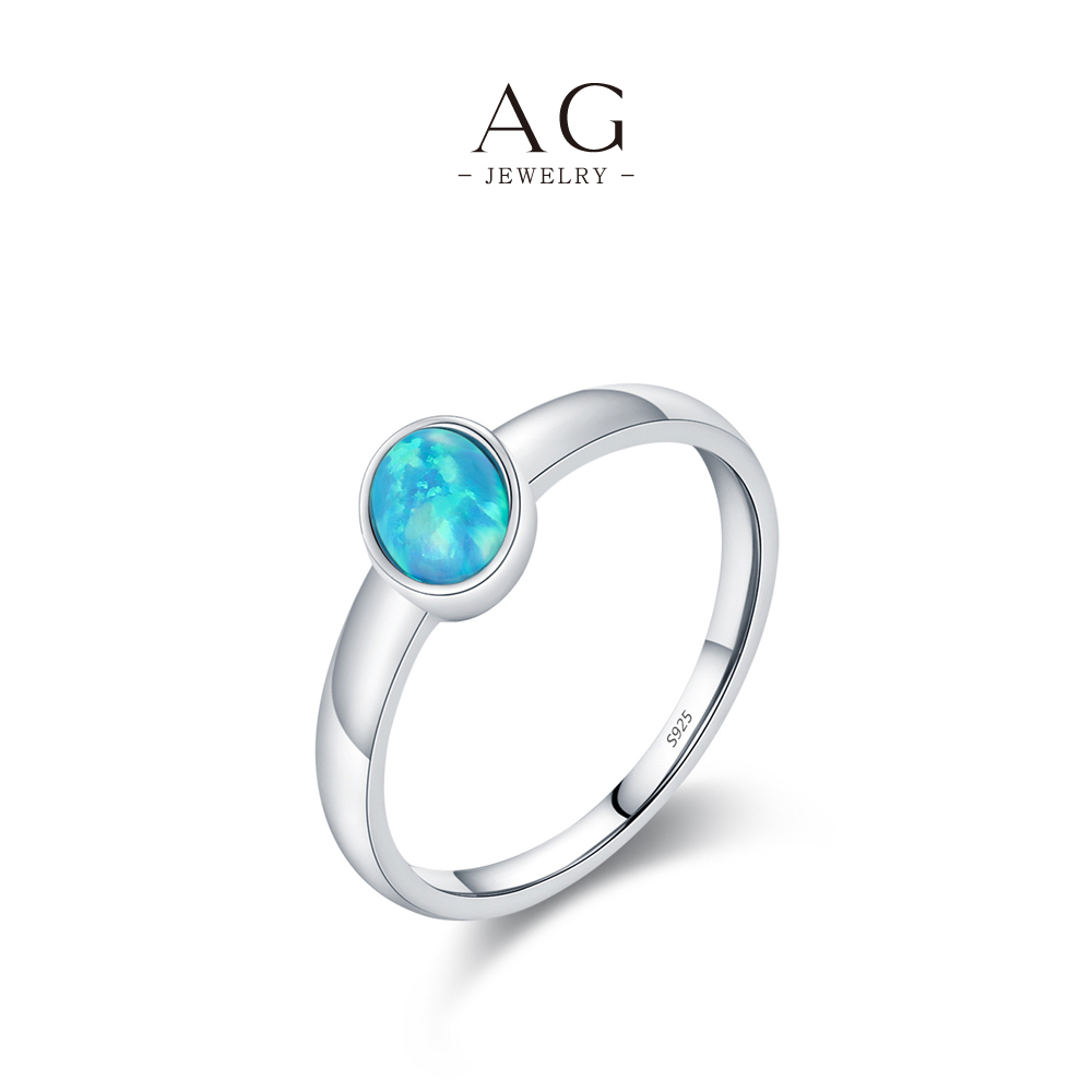 AG JEWELRY Opal Statement Ring 925 Sterling Silver Fire and Ice Gemstone Collection AGRHR1709 