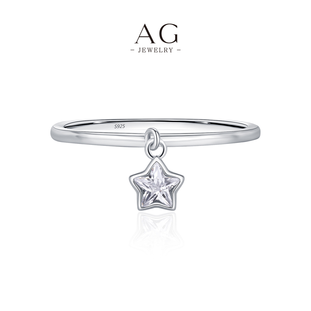 AG Twinkle Star Ring 925 Sterling Silver Celestial Night Jewelry AGRHR1936
