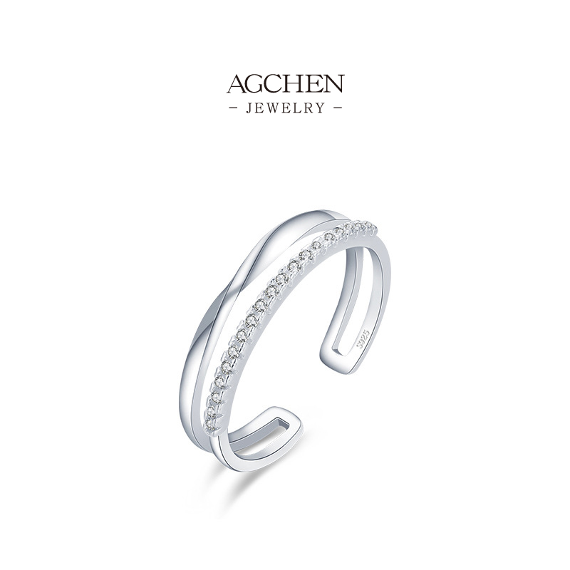 AGCHEN Classic Solitaire Ring 925 Sterling Silver Timeless Engagement Jewelry AGJ5831