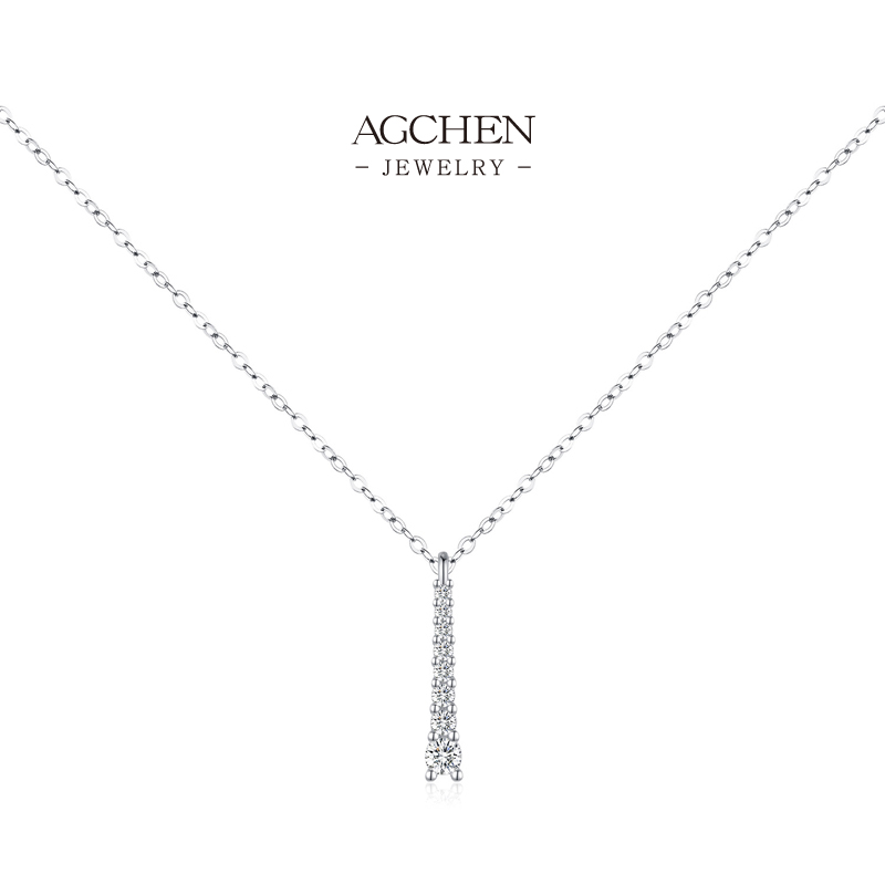 AGCHEN Paris Eiffel Tower Pendant Necklace 925 Sterling Silver Travel Souvenir Gift AGMSN0029 