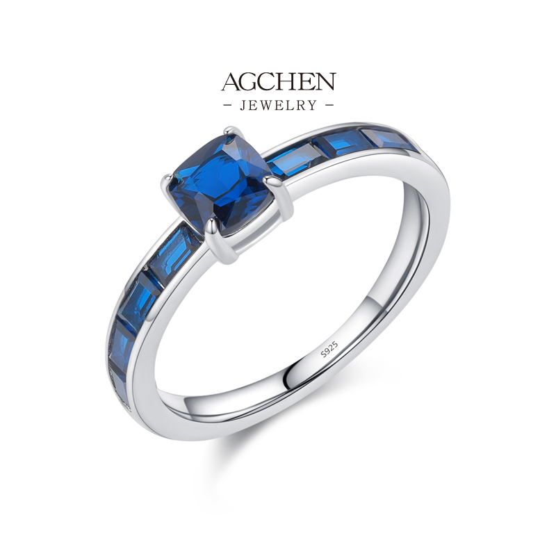AGCHEN 925 Sterling Silver Ring Stackable Everyday Jewelry Collection AGRHR1541