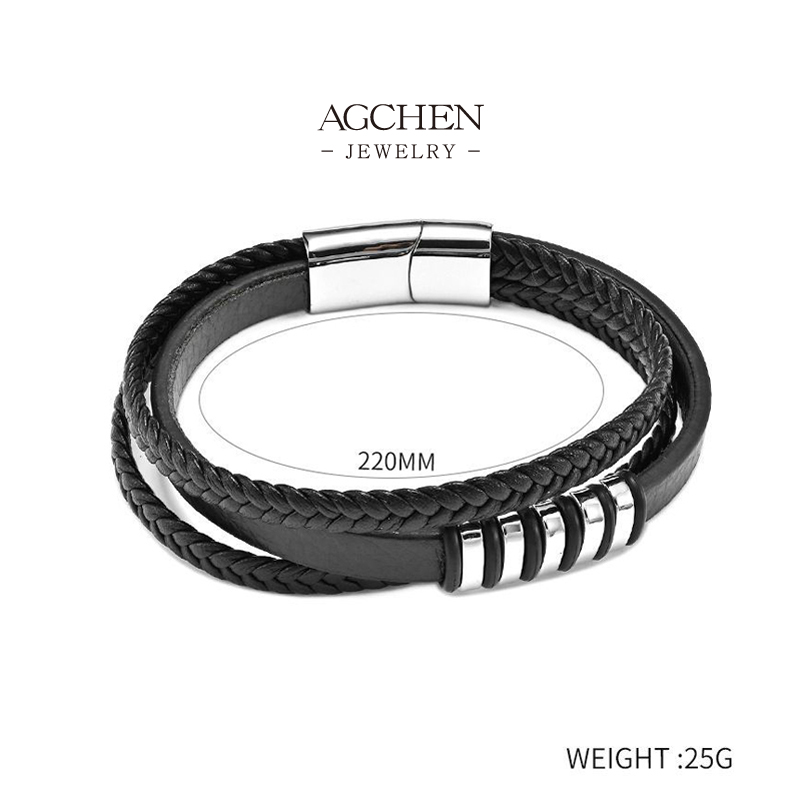 AGCHEN Men's Adjustable Strap Bracelet Wholesale Priced Lots AGSL033 