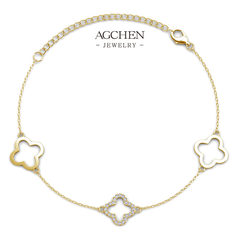 AGCHEN Clover Charm Bracelet Celtic Design Collection AG JEWELRY AGDB0258