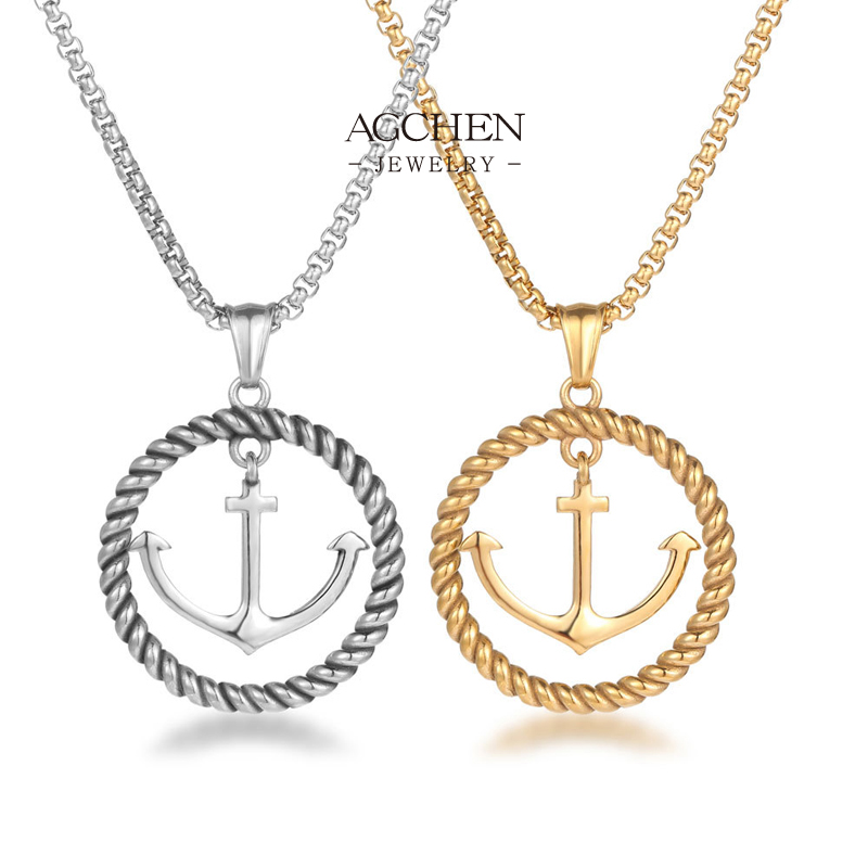 AGCHEN Men&lsquo;s Steel Cross Pendant Necklace Custom Engraving Service AGSP875