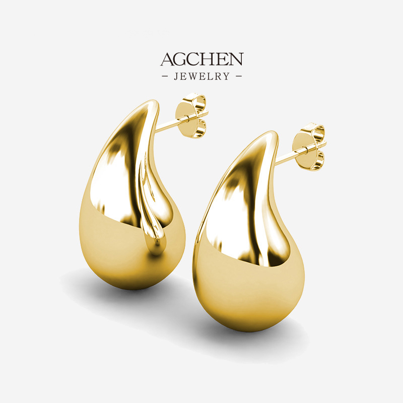 AGCHEN Custom Cut Zirconia Studs Personalized Jewelry Line AGDE0841
