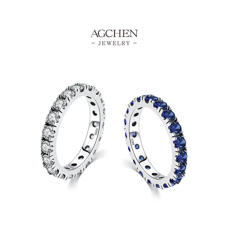 AGCHEN 925 Silver Bestseller Ring Set Trending Style Stackable Jewelry Gift Box Ready B2B Supplier AGRHR1051